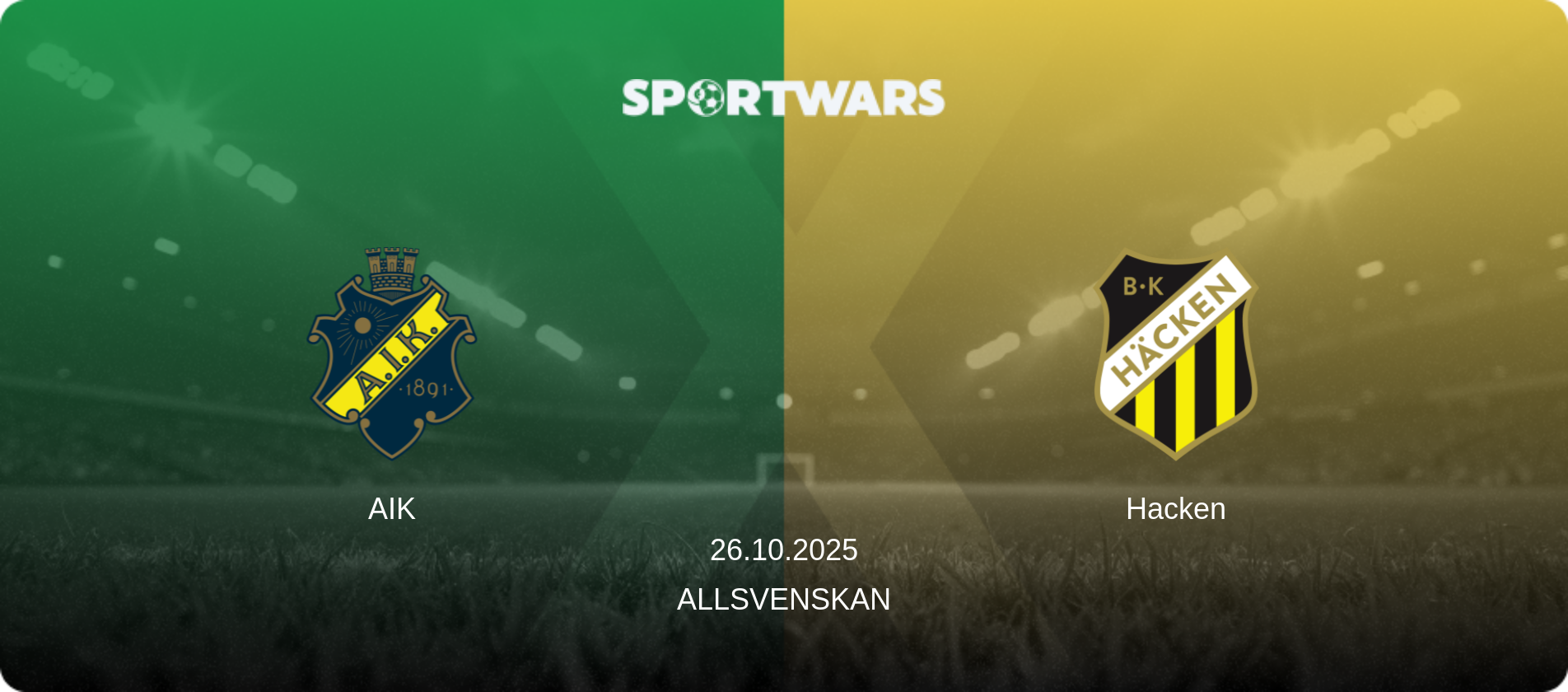 AIK — Hacken, 26.10.2025 — Allsvenskan (match preview)