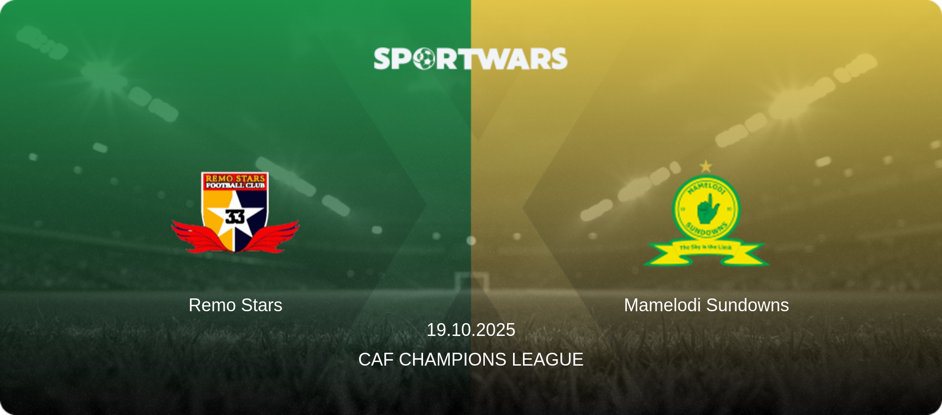 Remo Stars — Mamelodi Sundowns, 19.10.2025 — CAF Champions League (match preview)