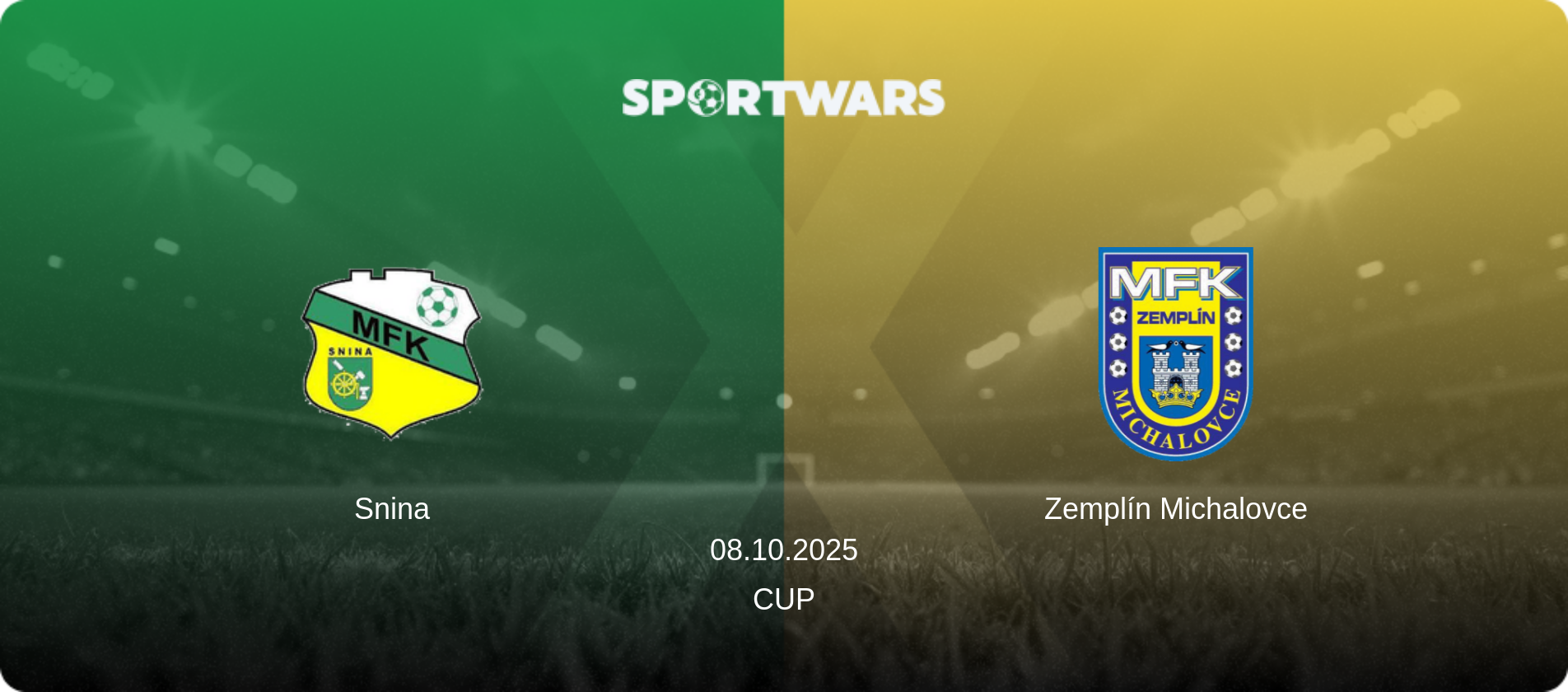 Snina — Zemplín Michalovce, 08.10.2025 — Cup (match preview)