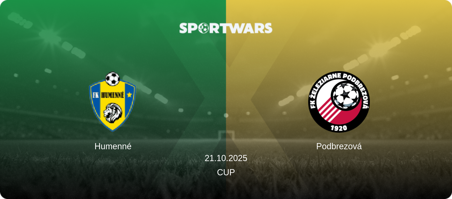 Humenné — Podbrezová, 21.10.2025 — Cup (match preview)