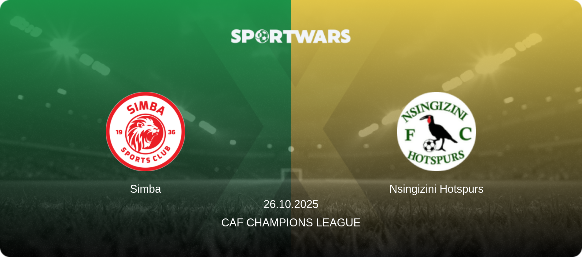 Simba — Nsingizini Hotspurs, 26.10.2025 — CAF Champions League (match preview)