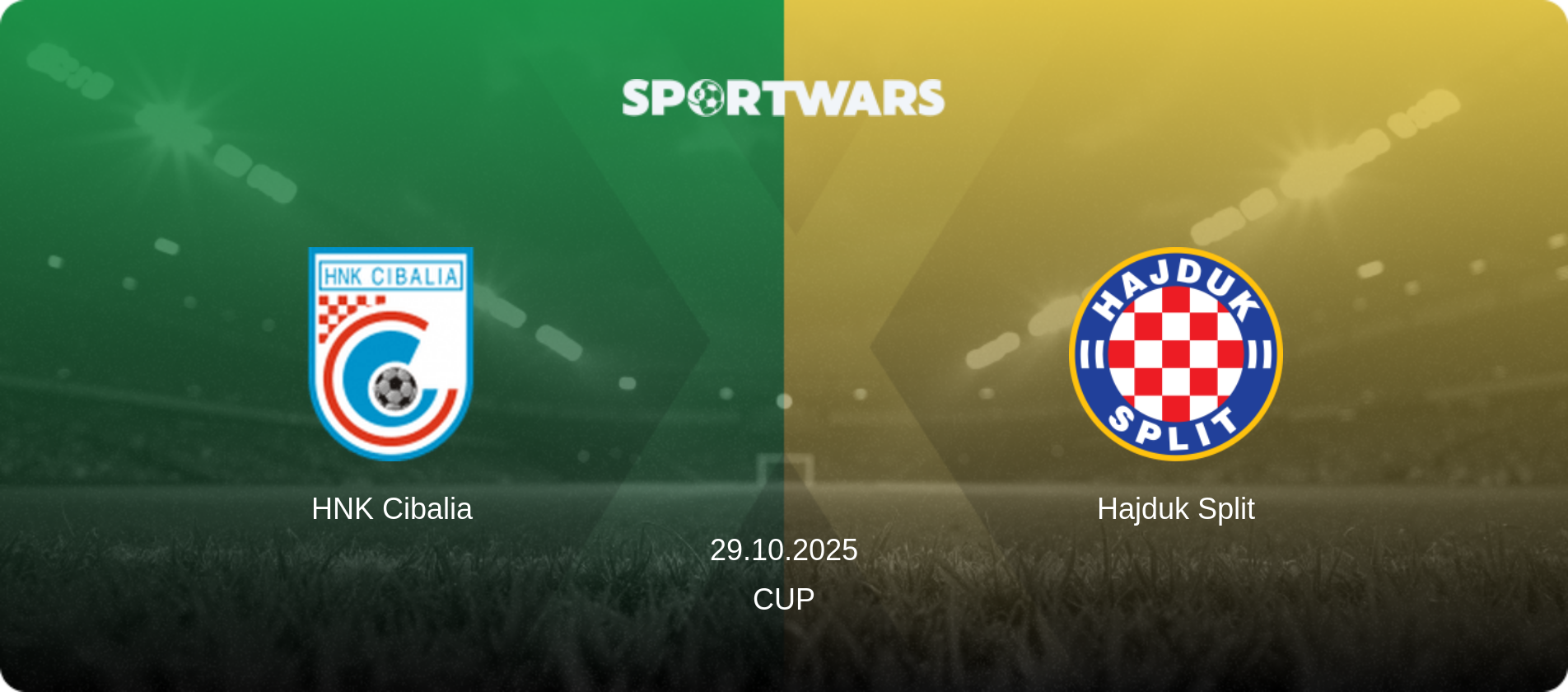 HNK Cibalia — Hajduk Split, 29.10.2025 — Cup (match preview)