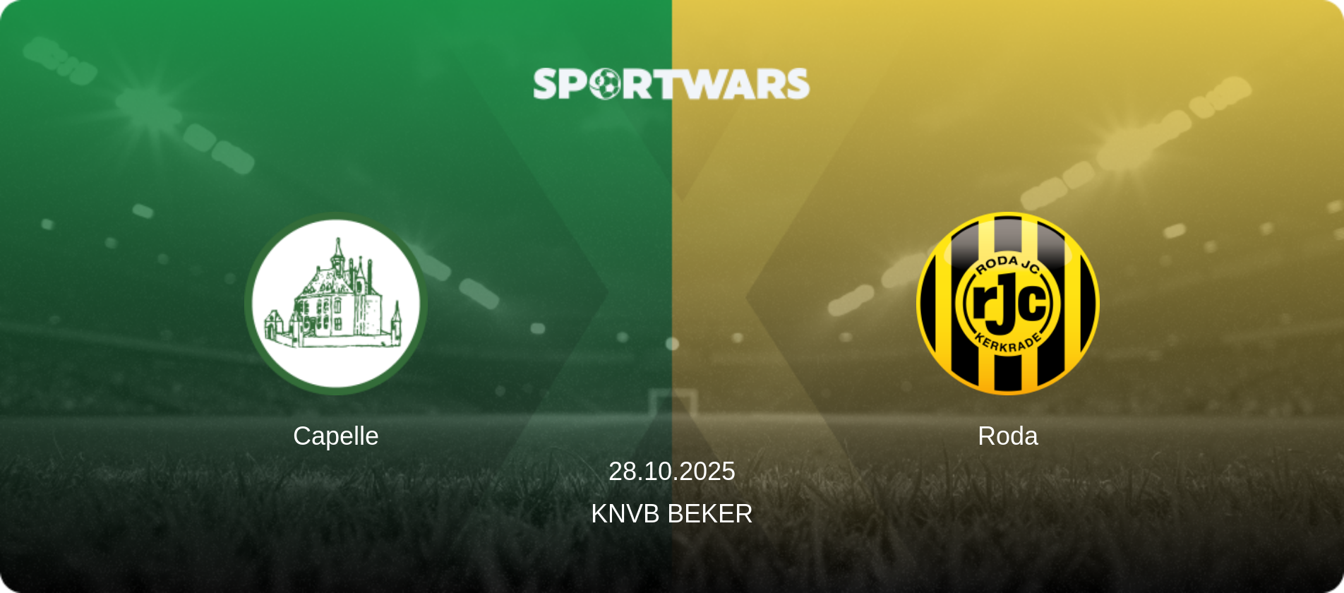 Capelle — Roda, 28.10.2025 — KNVB Beker (match preview)