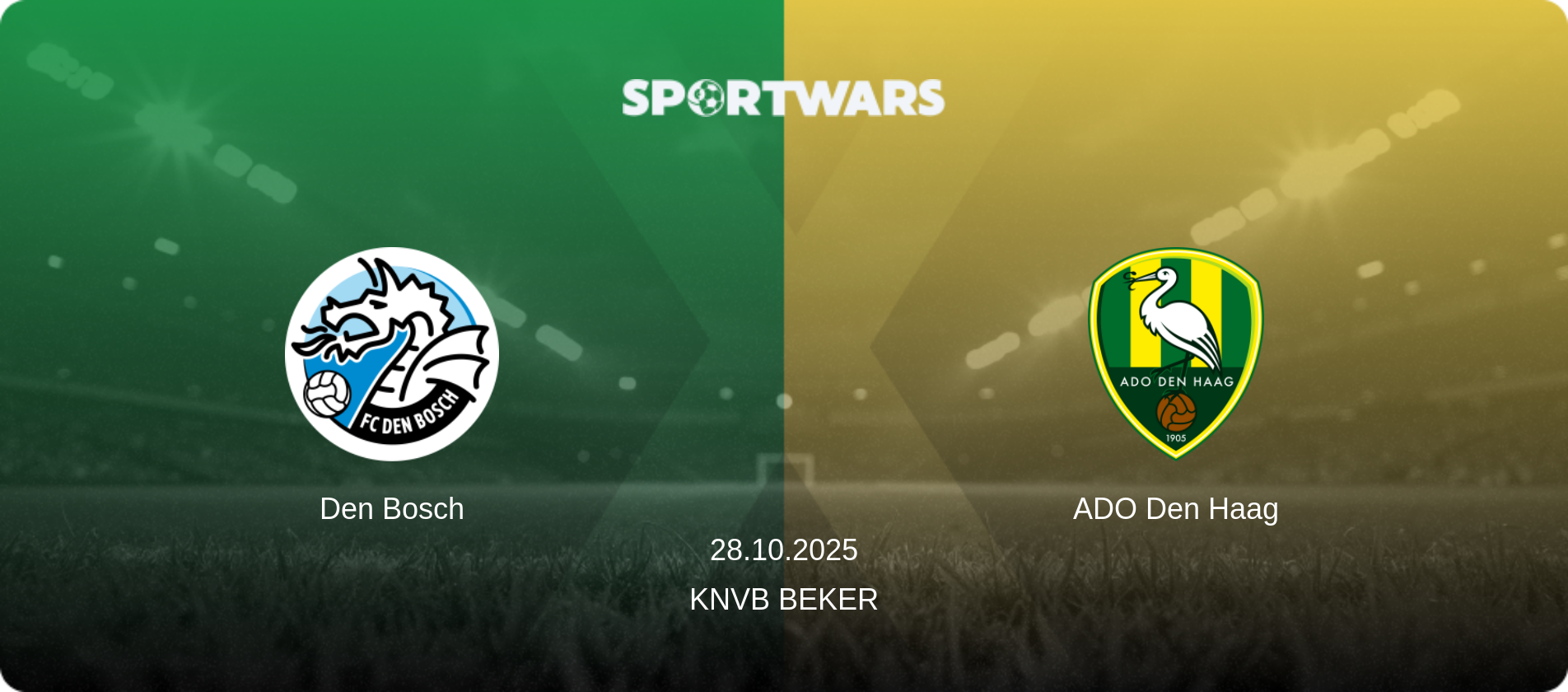 Den Bosch — ADO Den Haag, 28.10.2025 — KNVB Beker (match preview)