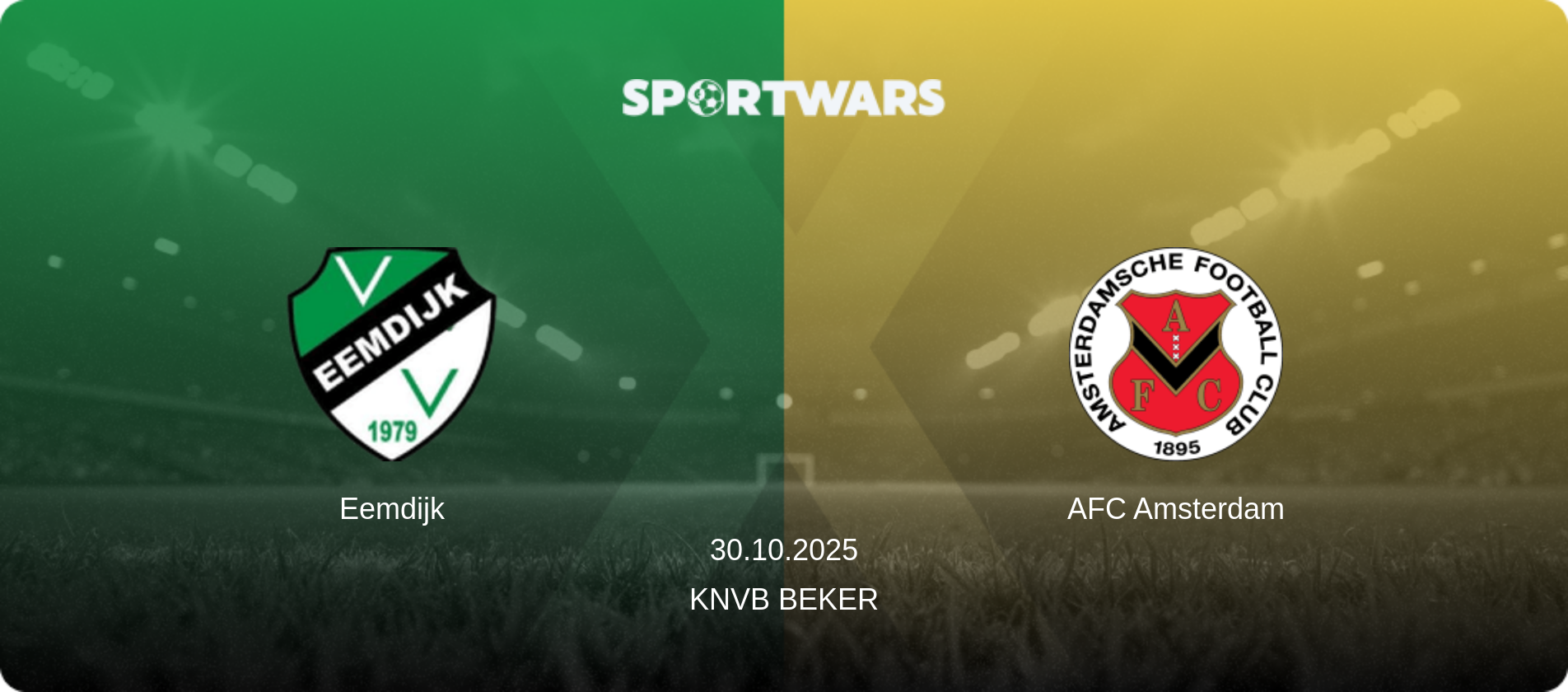 Eemdijk — AFC Amsterdam, 30.10.2025 — KNVB Beker (match preview)