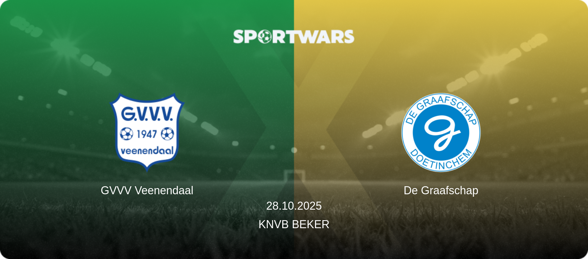 GVVV Veenendaal — De Graafschap, 28.10.2025 — KNVB Beker (match preview)