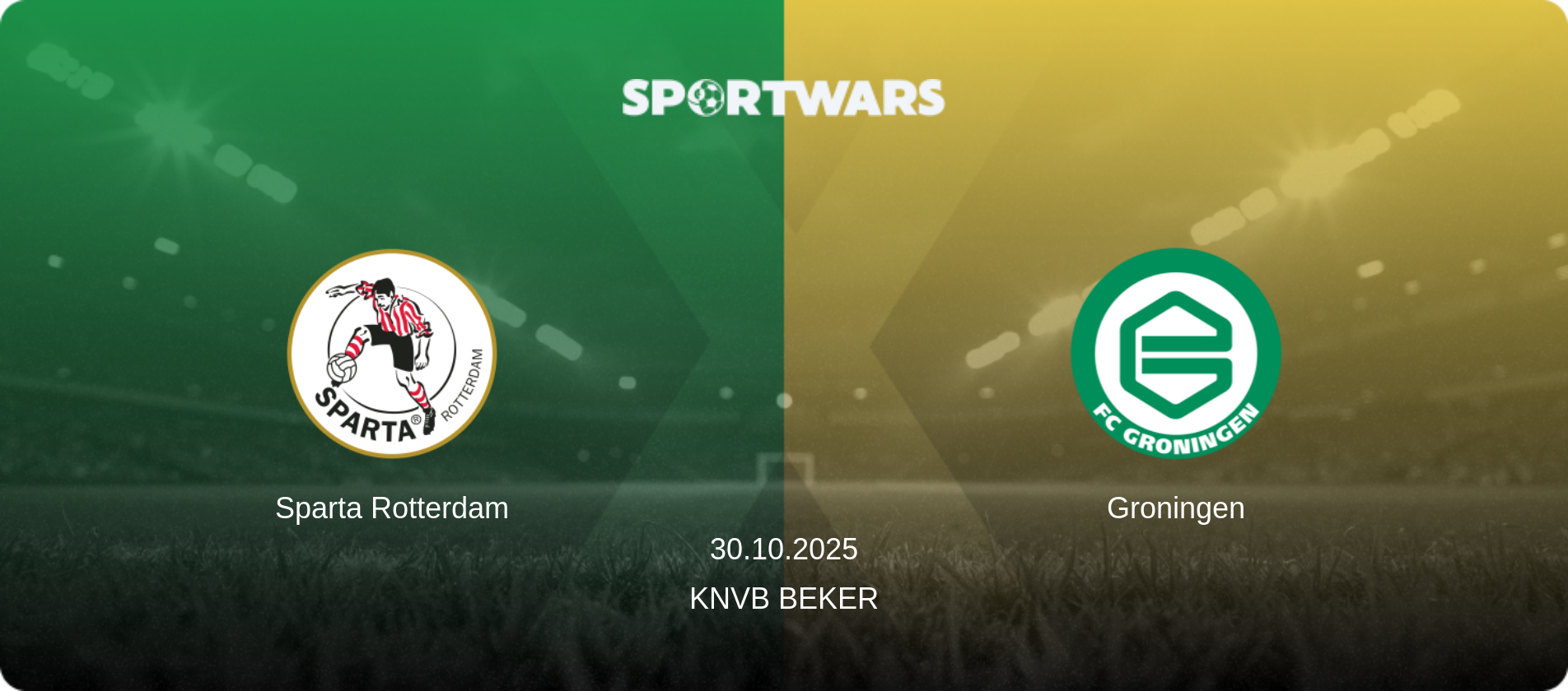 Sparta Rotterdam — Groningen, 30.10.2025 — KNVB Beker (match preview)
