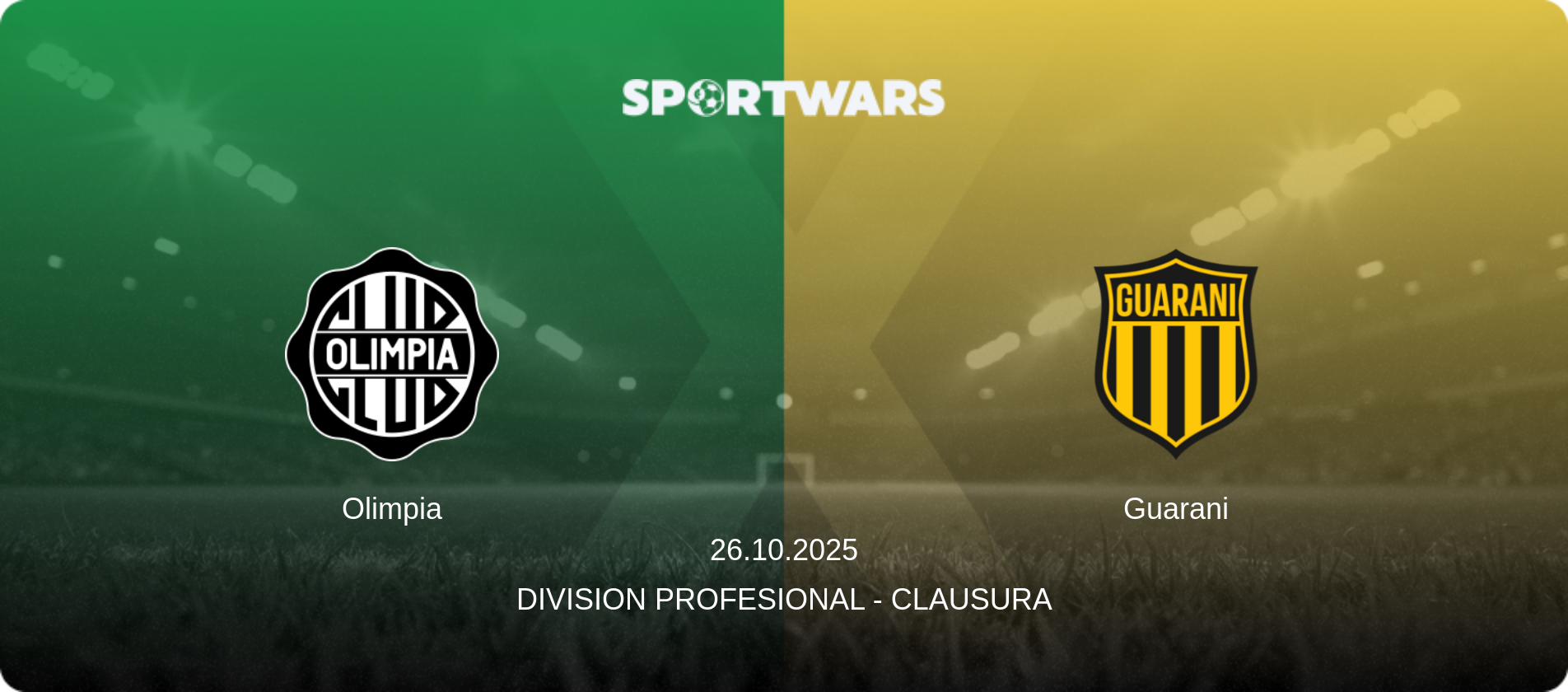 Olimpia — Guarani, 26.10.2025 — Division Profesional - Clausura (match preview)