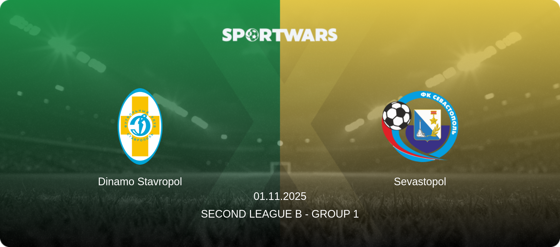 Dinamo Stavropol — Sevastopol, 01.11.2025 — Second League B - Group 1 (match preview)