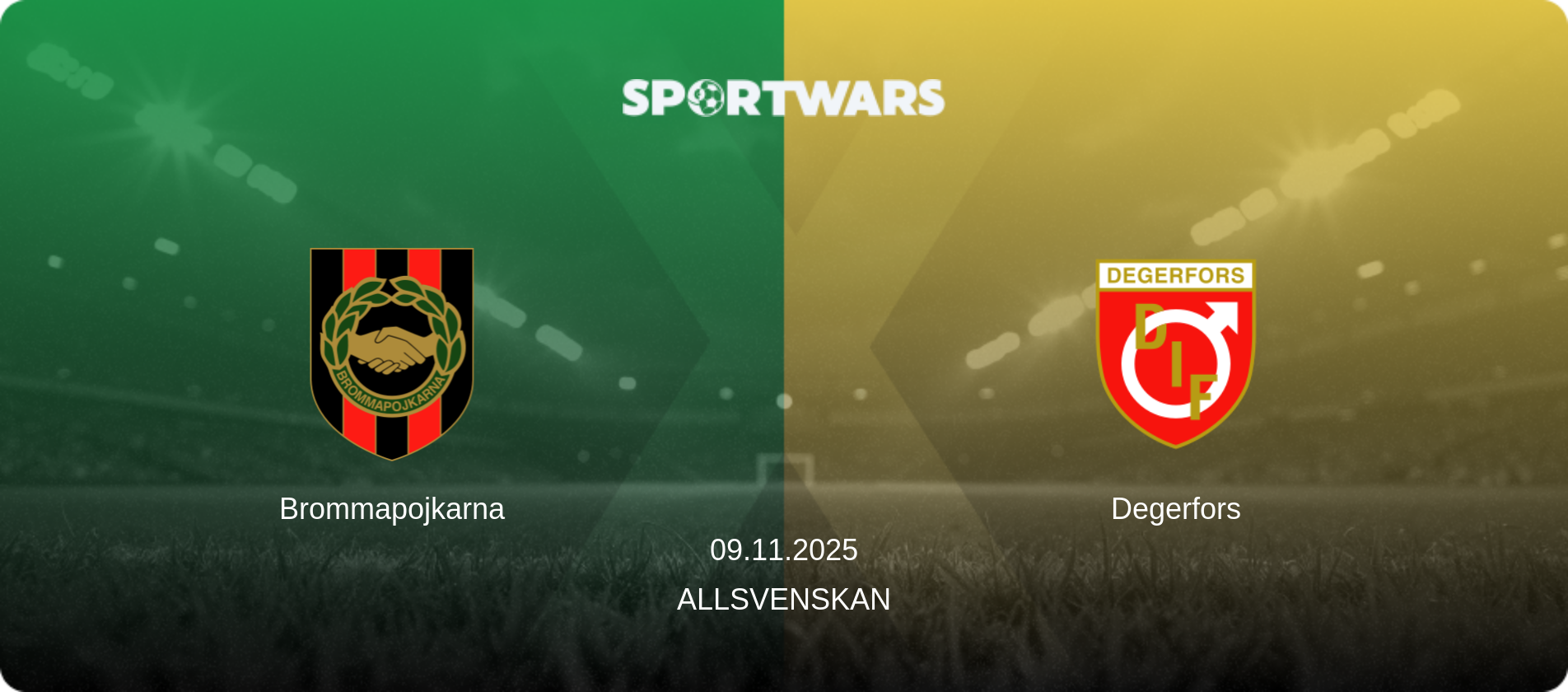 Brommapojkarna — Degerfors, 09.11.2025 — Allsvenskan (match preview)