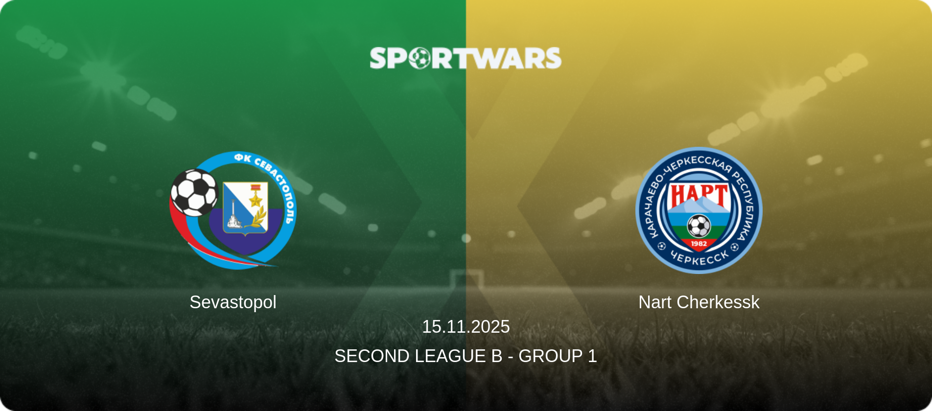 Sevastopol — Nart Cherkessk, 15.11.2025 — Second League B - Group 1 (match preview)