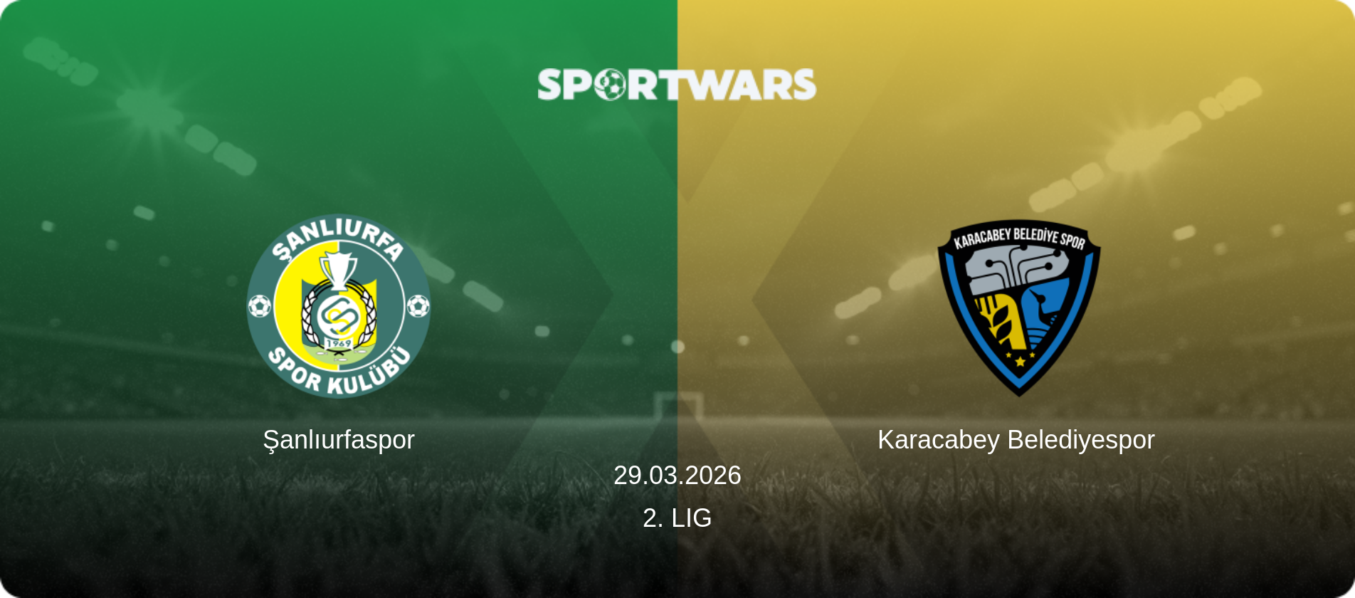 Şanlıurfaspor — Karacabey Belediyespor, 29.03.2026 — 2. Lig (match preview)