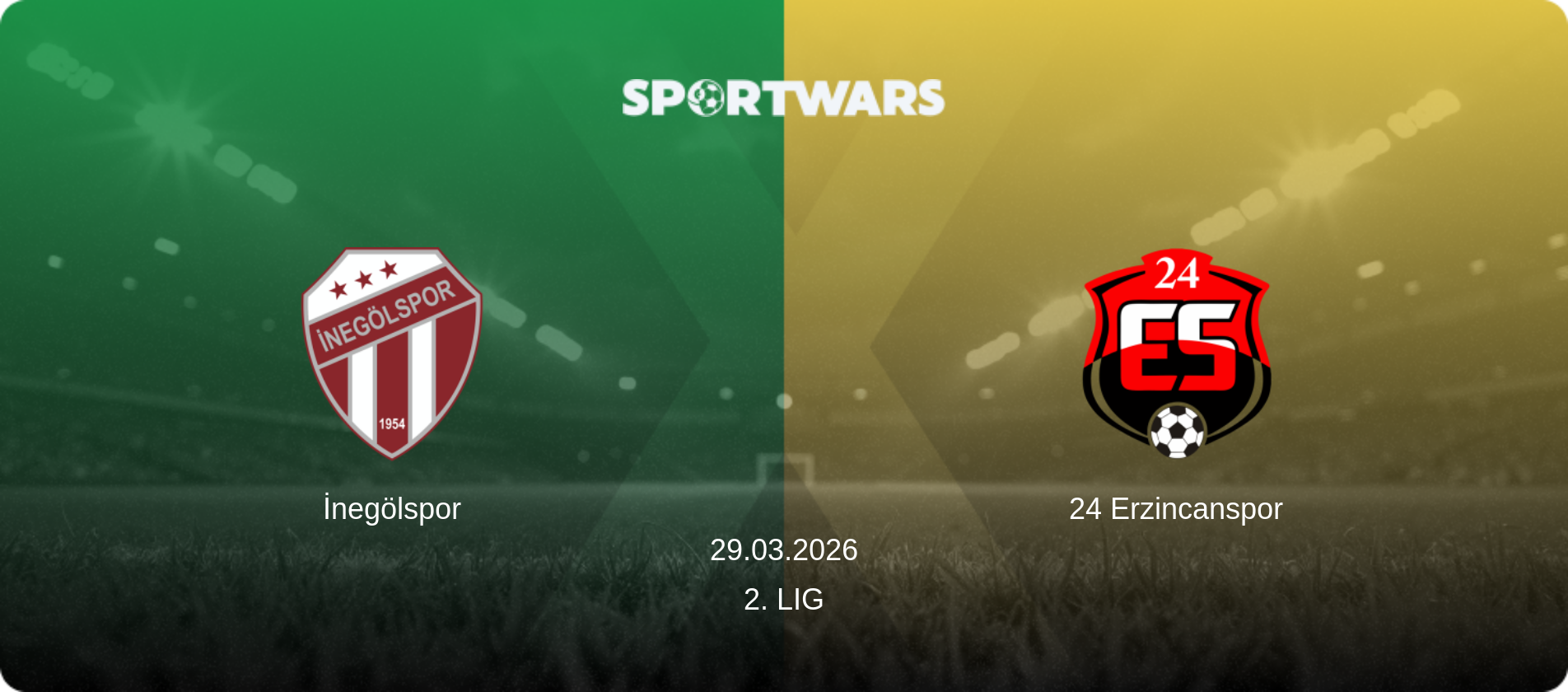 İnegölspor — 24 Erzincanspor, 29.03.2026 — 2. Lig (match preview)