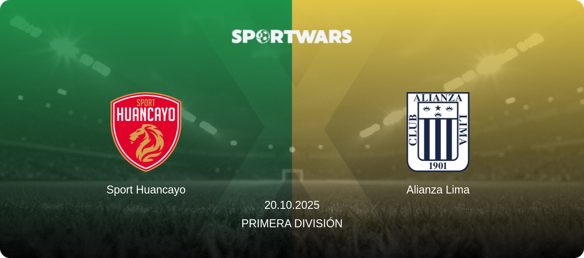Sport Huancayo — Alianza Lima, 20.10.2025 — Primera División (match preview)
