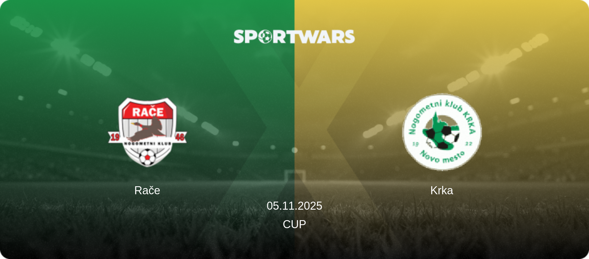 Rače — Krka, 05.11.2025 — Cup (match preview)