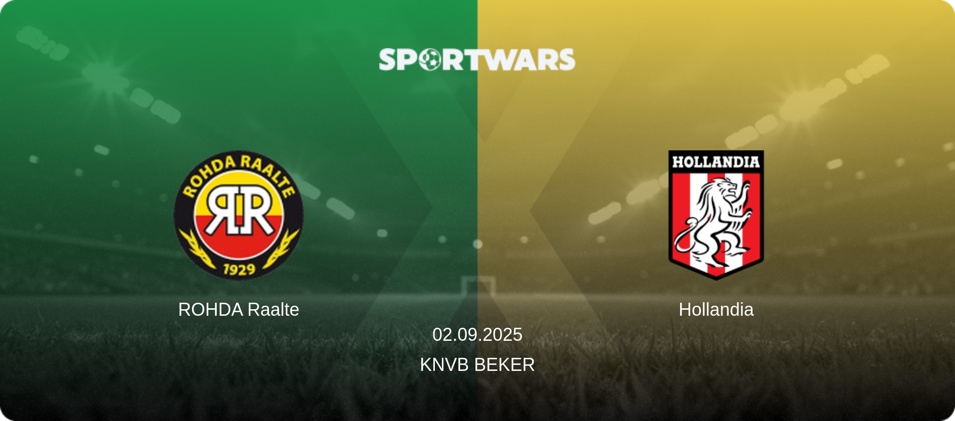 ROHDA Raalte — Hollandia, 02.09.2025 — KNVB Beker (match preview)