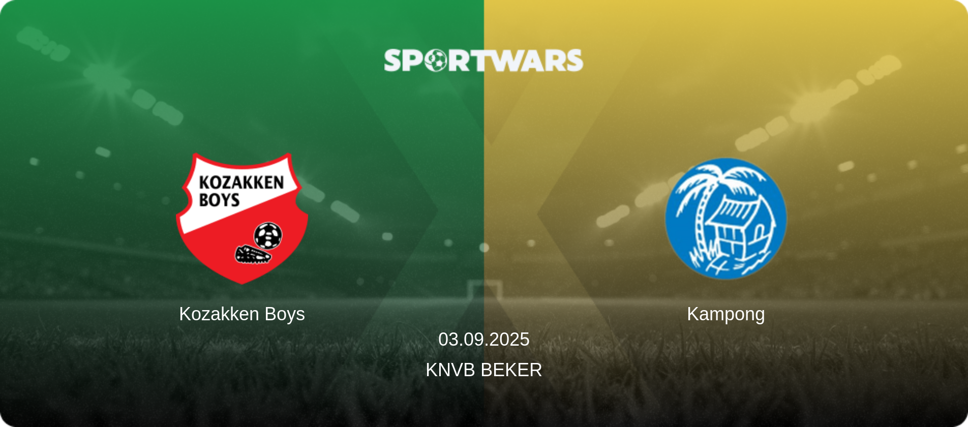 Kozakken Boys — Kampong, 03.09.2025 — KNVB Beker (match preview)