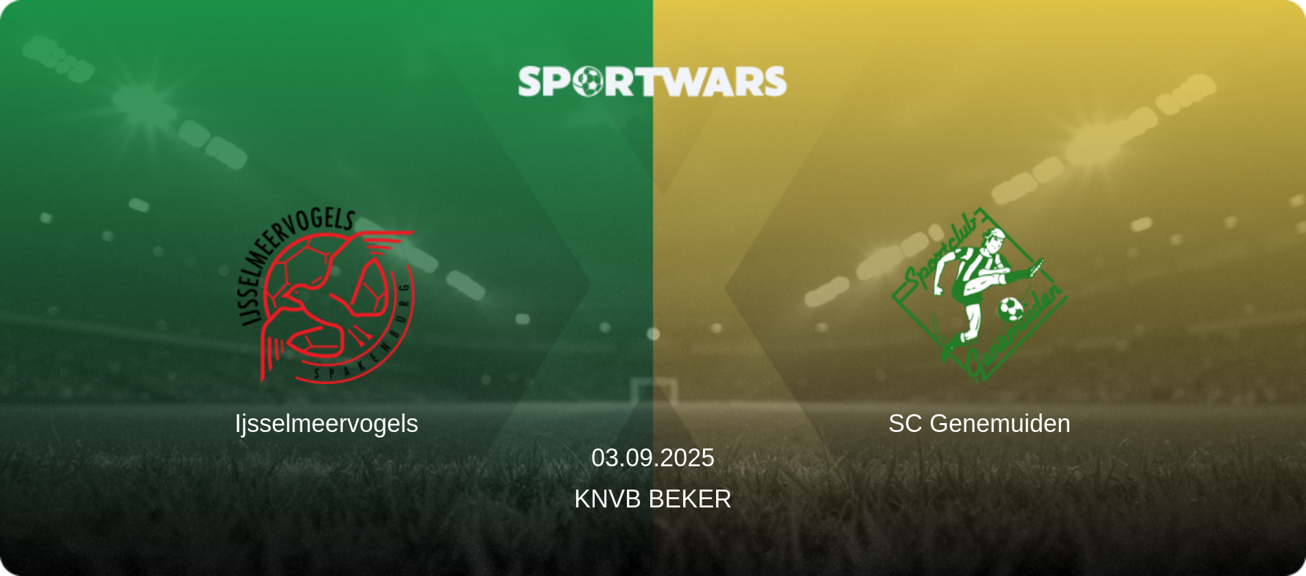 Ijsselmeervogels — SC Genemuiden, 03.09.2025 — KNVB Beker (match preview)