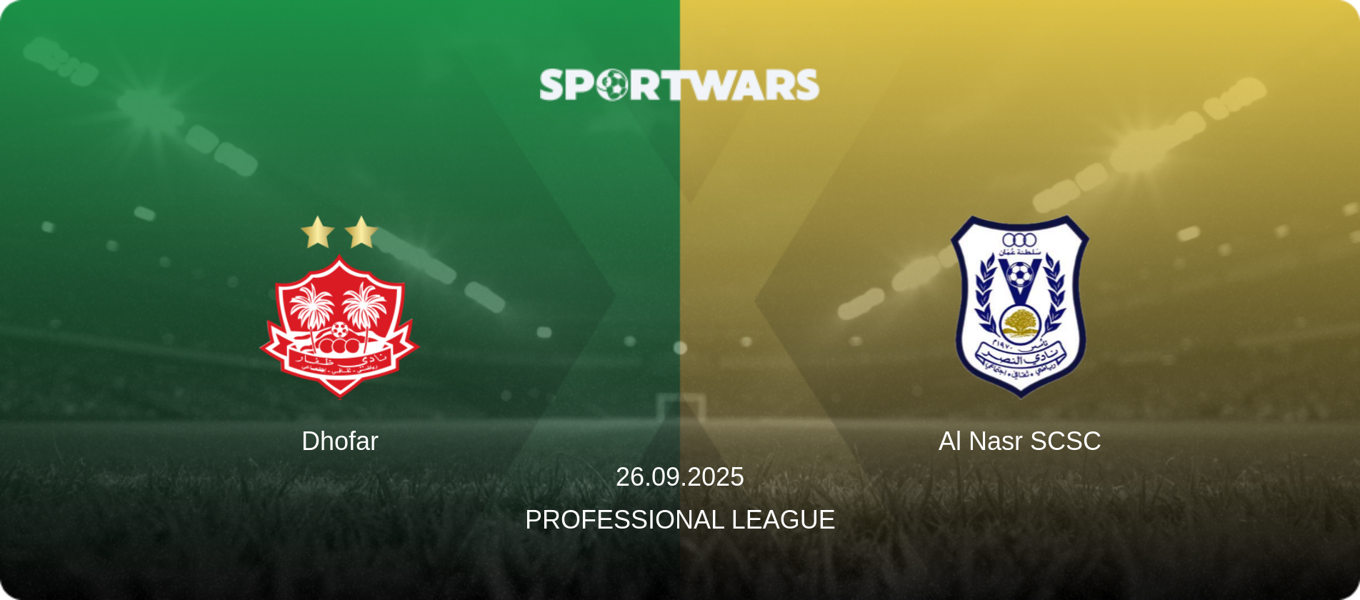 Dhofar — Al Nasr SCSC, 26.09.2025 — Professional League (match preview)