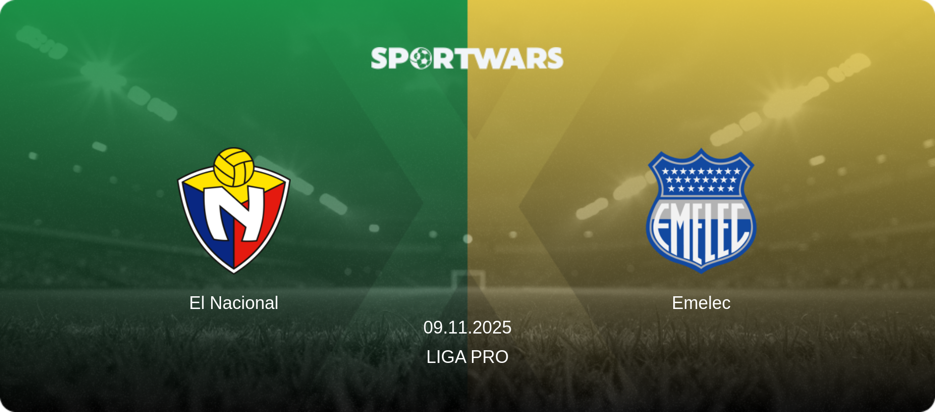 El Nacional — Emelec, 09.11.2025 — Liga Pro (match preview)