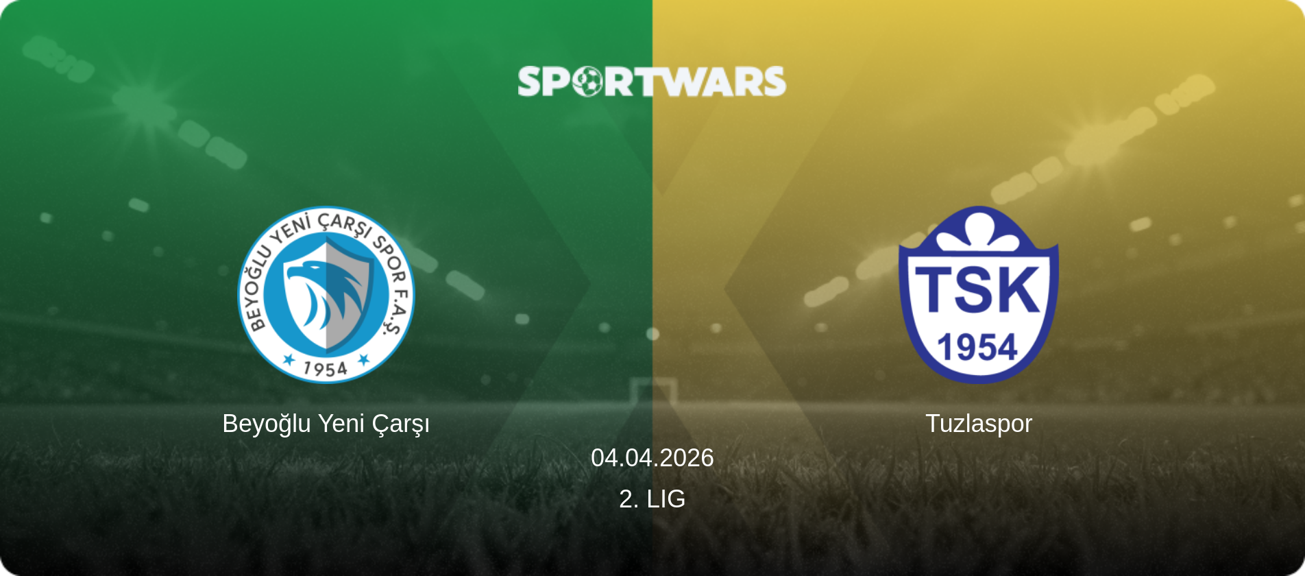 Beyoğlu Yeni Çarşı — Tuzlaspor, 04.04.2026 — 2. Lig (match preview)