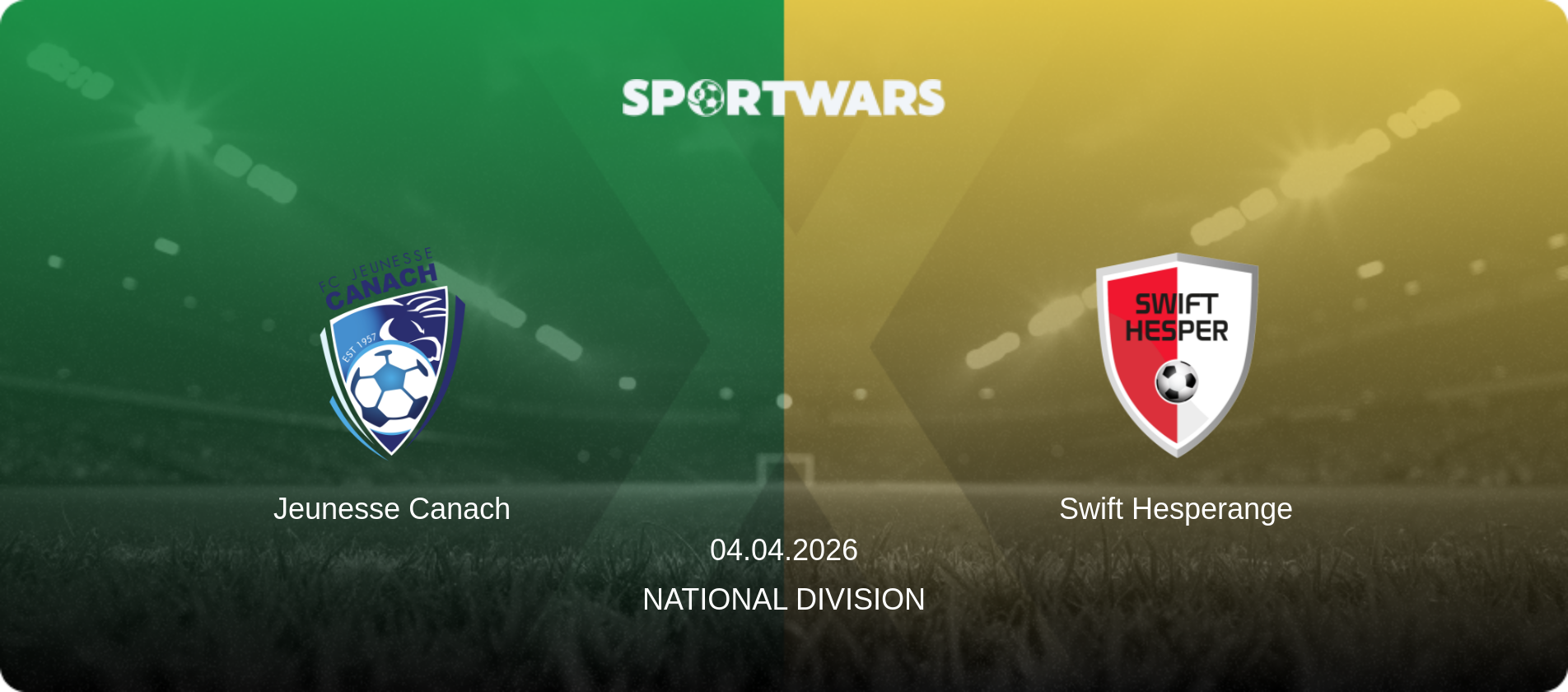 Jeunesse Canach — Swift Hesperange, 04.04.2026 — National Division (match preview)