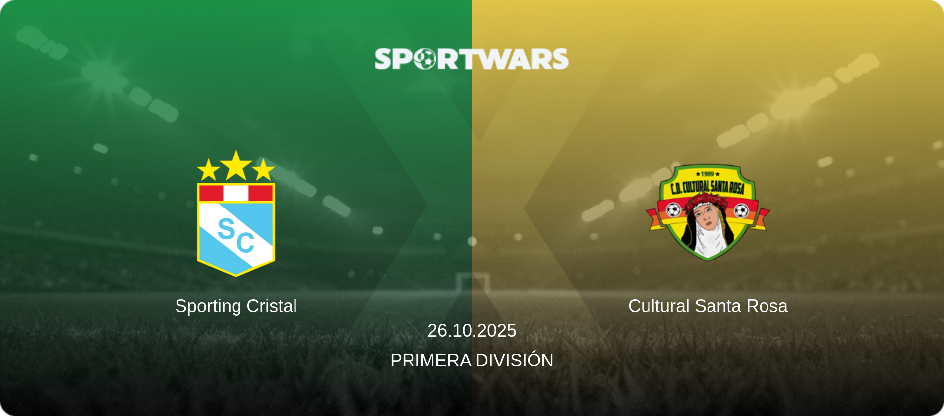 Sporting Cristal — Cultural Santa Rosa, 26.10.2025 — Primera División (match preview)