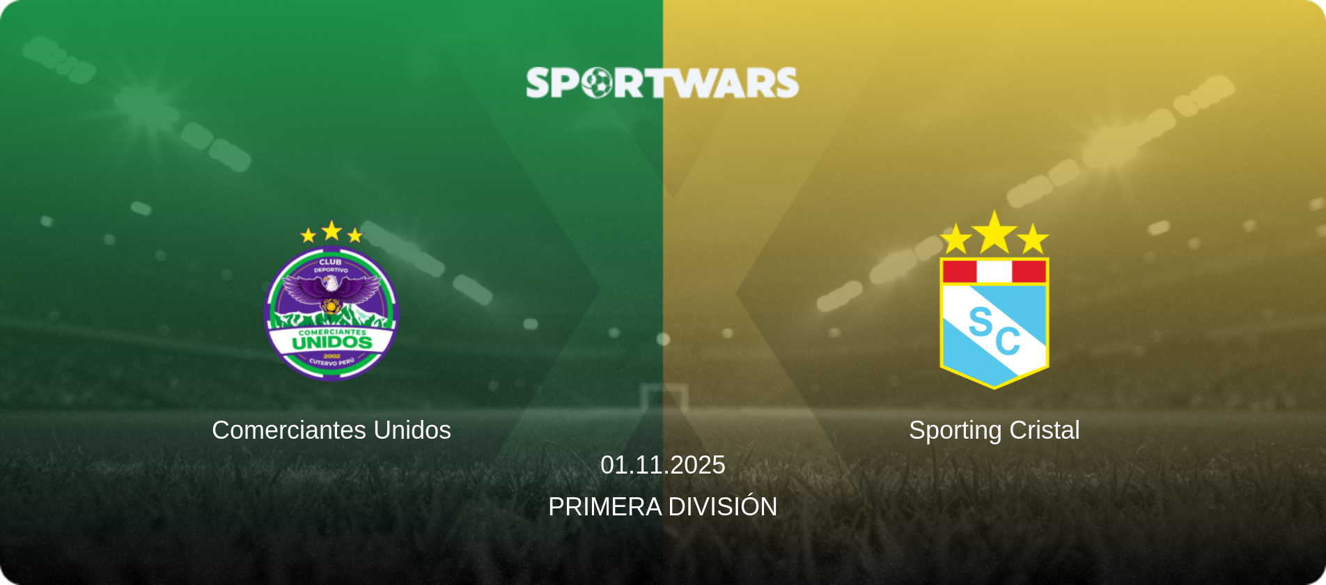 Comerciantes Unidos — Sporting Cristal, 01.11.2025 — Primera División (match preview)