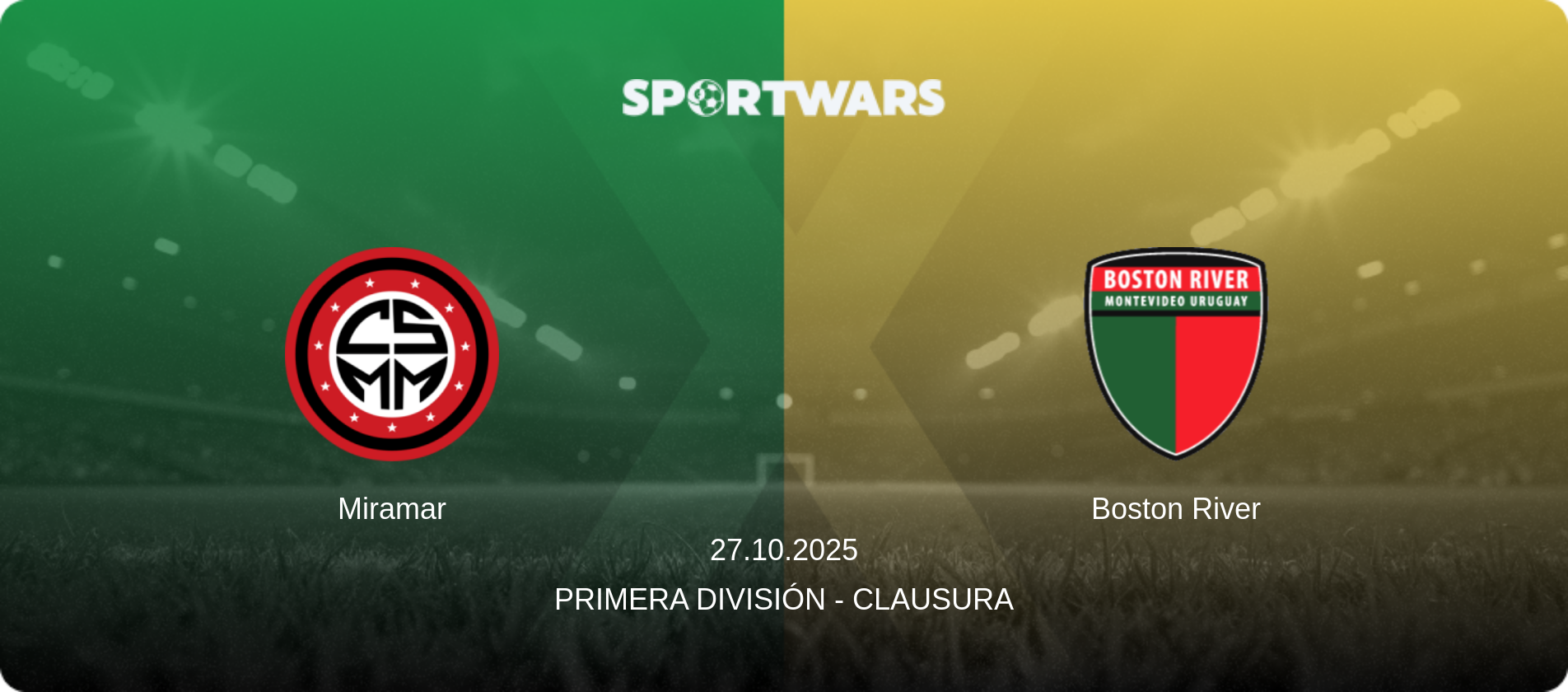 Miramar — Boston River, 27.10.2025 — Primera División - Clausura (match preview)