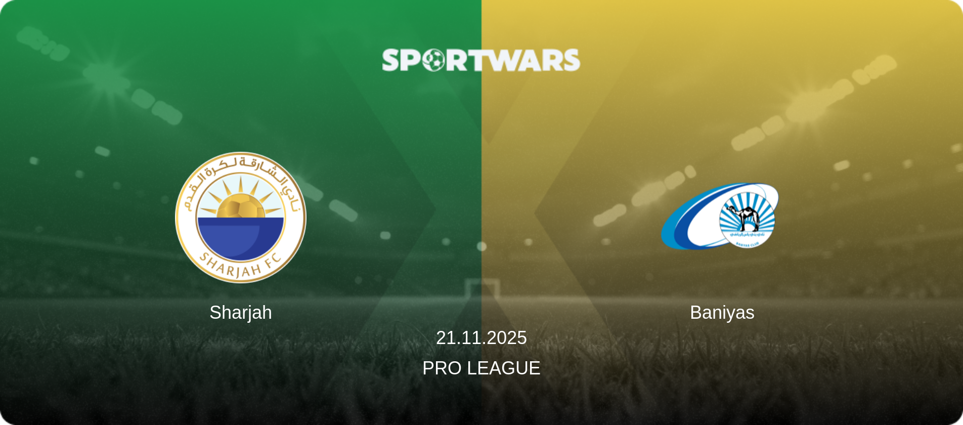 Sharjah — Baniyas, 21.11.2025 — Pro League (match preview)