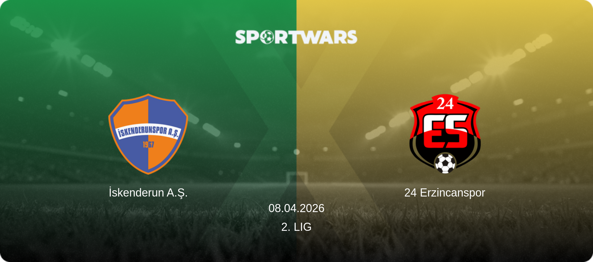 İskenderun A.Ş. — 24 Erzincanspor, 08.04.2026 — 2. Lig (match preview)