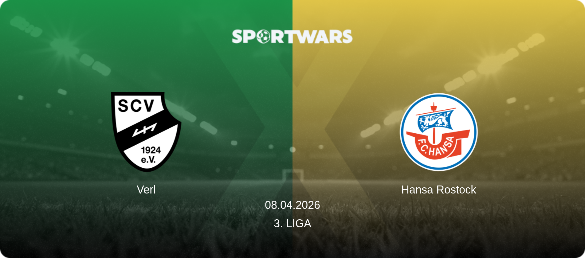Verl — Hansa Rostock, 08.04.2026 — 3. Liga (match preview)