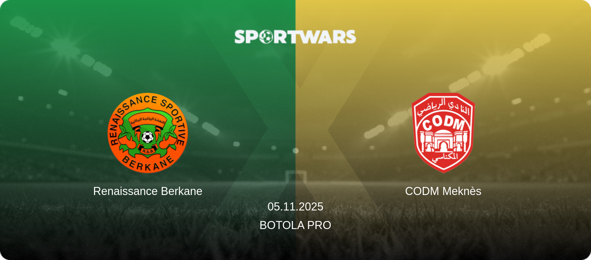 Renaissance Berkane — CODM Meknès, 05.11.2025 — Botola Pro (match preview)