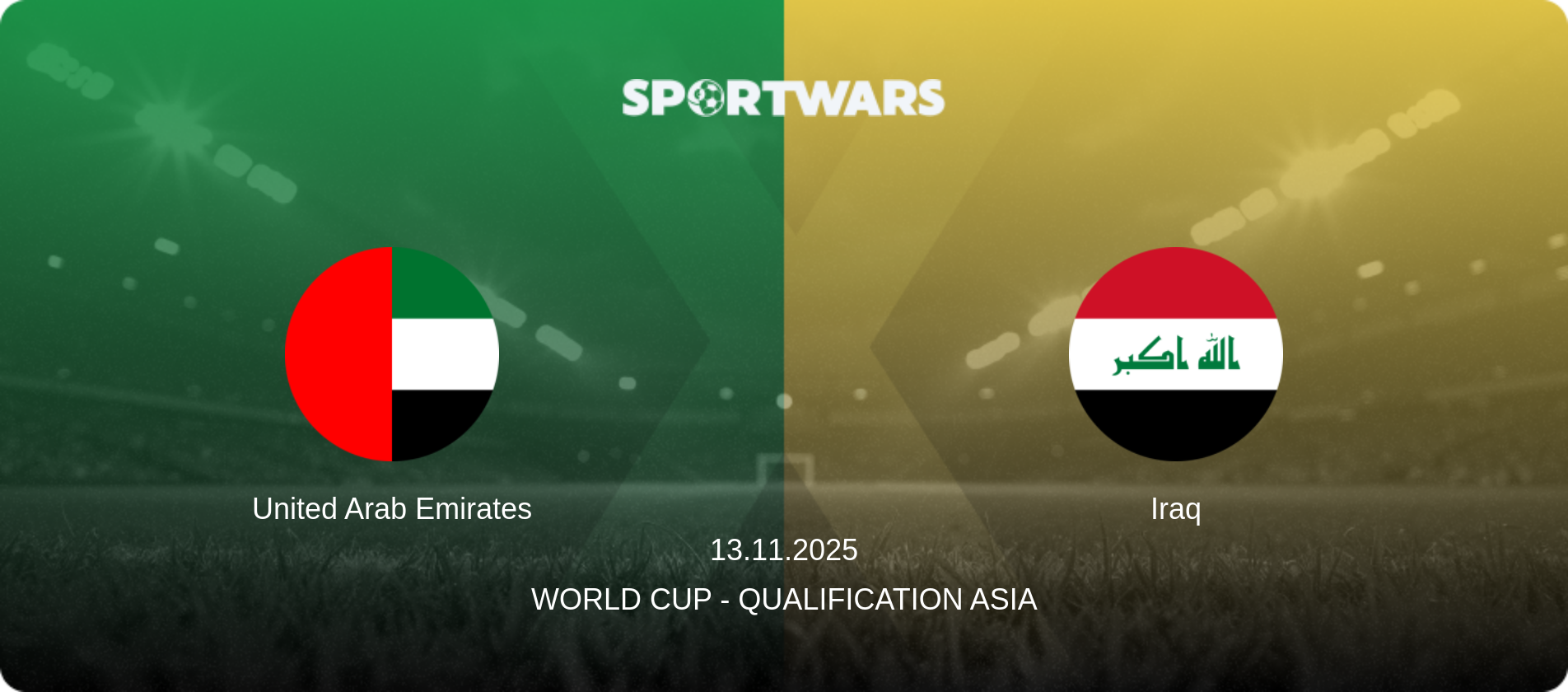 United Arab Emirates — Iraq, 13.11.2025 — World Cup - Qualification Asia (match preview)