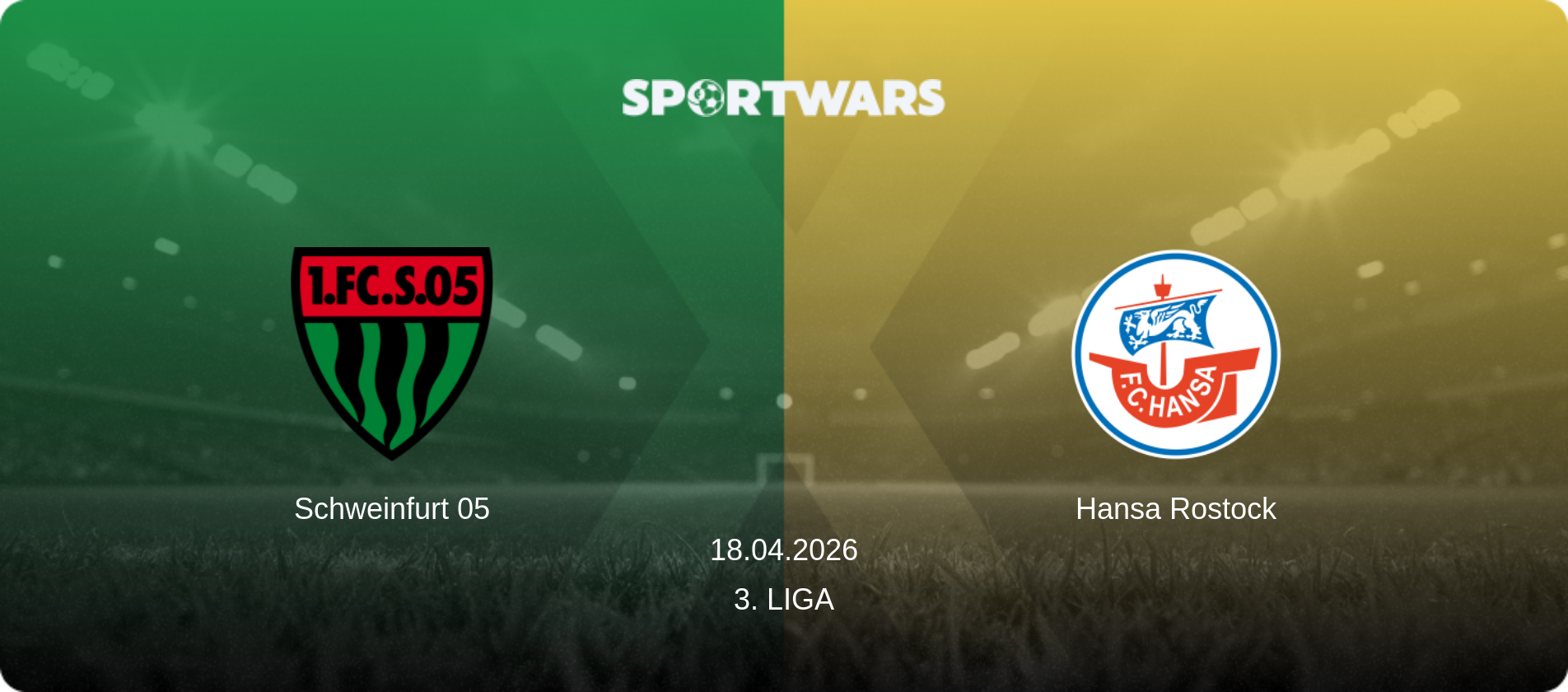Schweinfurt 05 — Hansa Rostock, 18.04.2026 — 3. Liga (match preview)