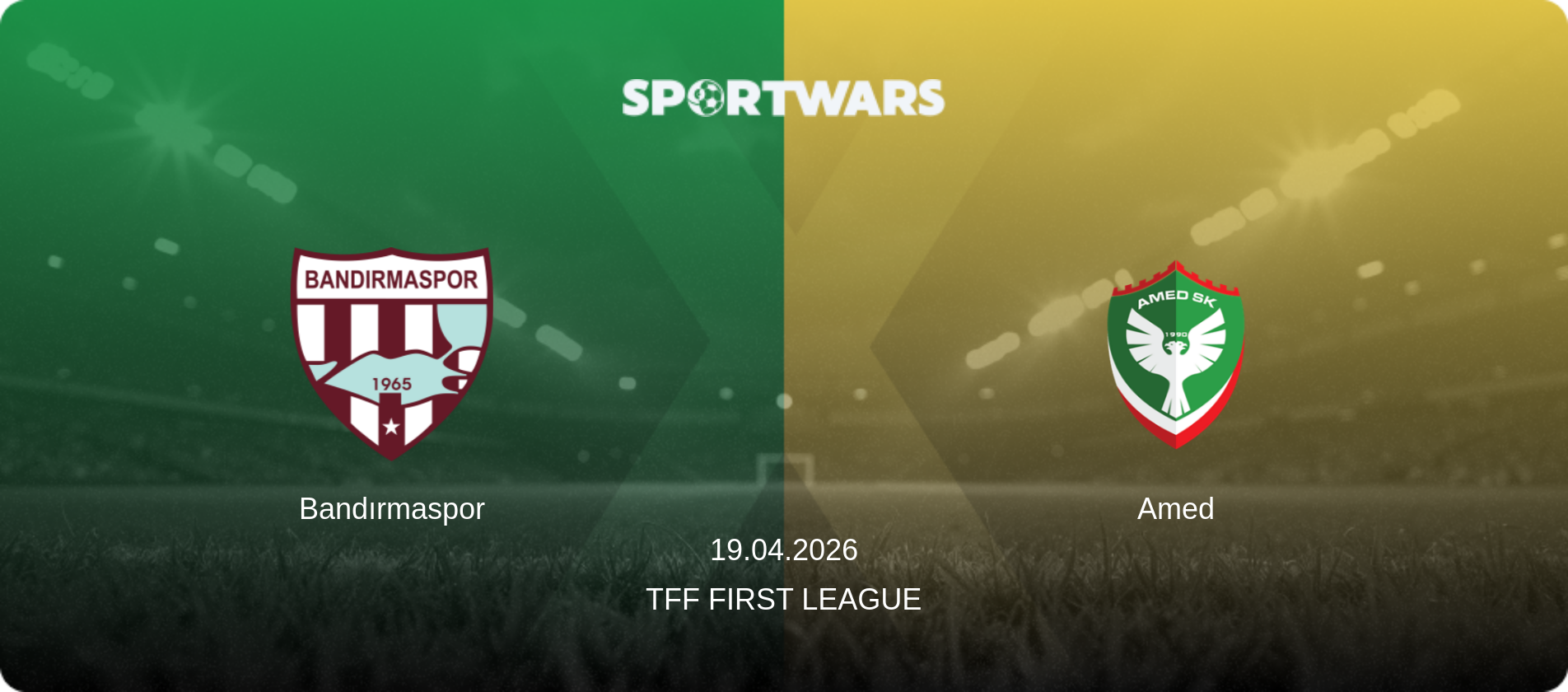 Bandırmaspor — Amed, 19.04.2026 — TFF First League (match preview)