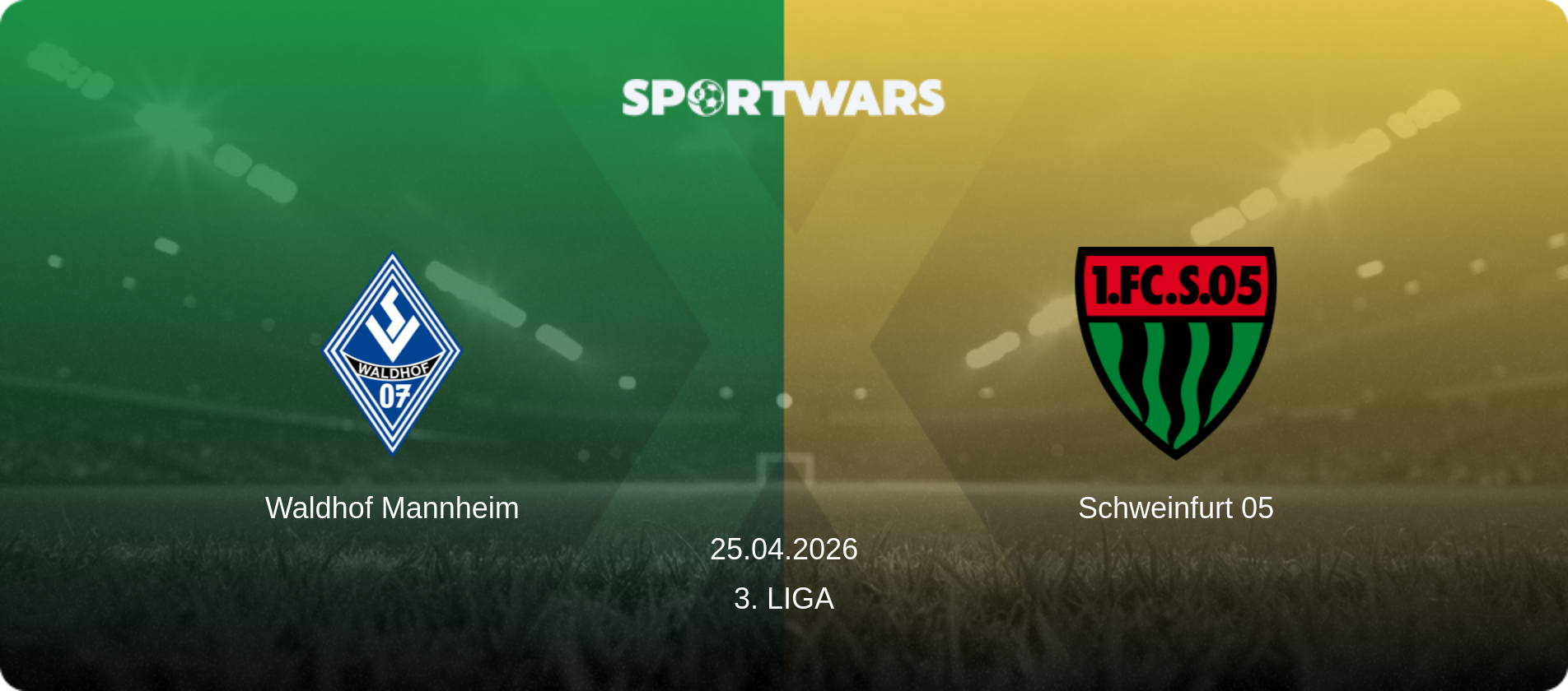 Waldhof Mannheim — Schweinfurt 05, 25.04.2026 — 3. Liga (match preview)