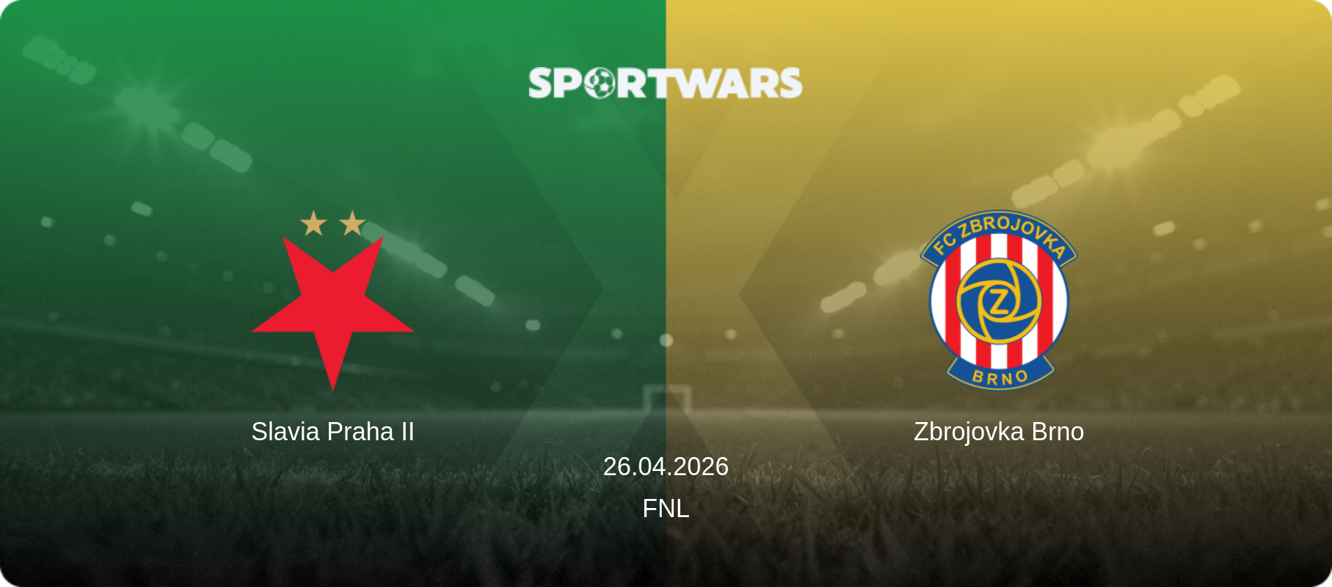 Slavia Praha II — Zbrojovka Brno, 26.04.2026 — FNL (match preview)