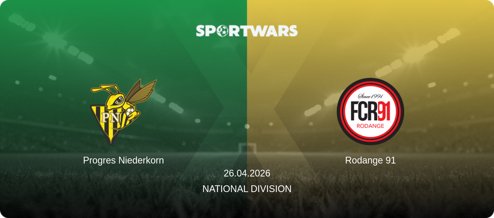 Progres Niederkorn — Rodange 91, 26.04.2026 — National Division (match preview)
