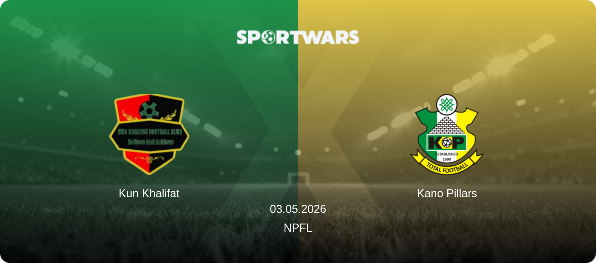 Kun Khalifat — Kano Pillars, 03.05.2026 — NPFL (match preview)