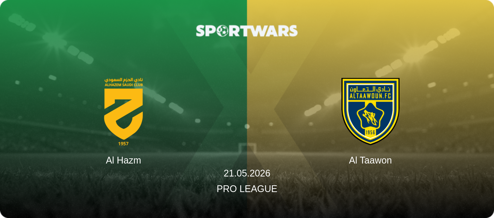 Al Hazm — Al Taawon, 21.05.2026 — Pro League (match preview)