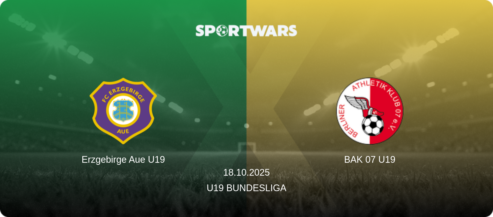 Erzgebirge Aue U19 — BAK 07 U19, 18.10.2025 — U19 Bundesliga (match preview)
