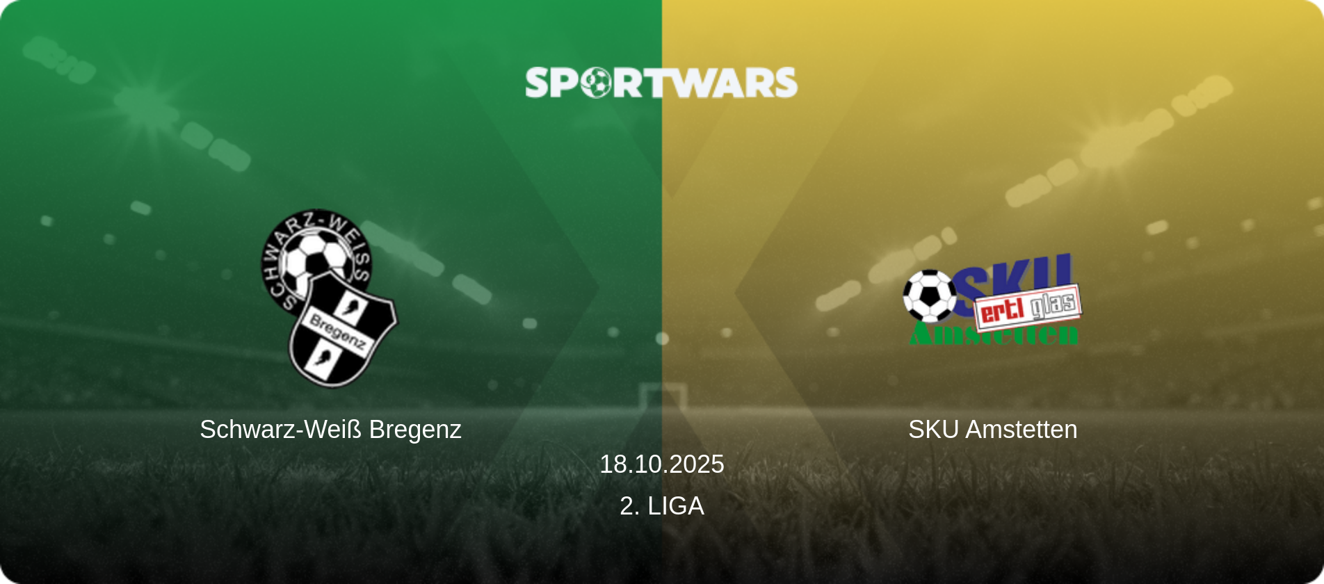 Schwarz-Weiß Bregenz — SKU Amstetten, 18.10.2025 — 2. Liga (match preview)