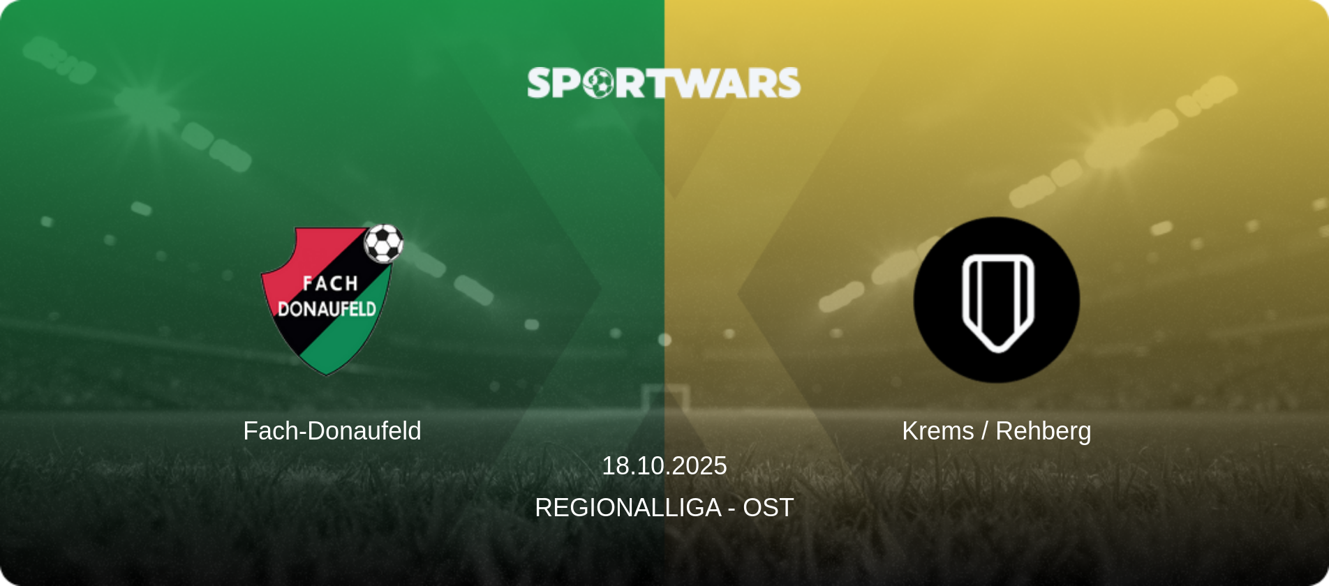 Fach-Donaufeld — Krems / Rehberg, 18.10.2025 — Regionalliga - Ost (match preview)