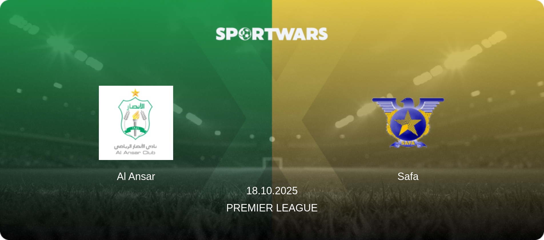 Al Ansar — Safa, 18.10.2025 — Premier League (match preview)