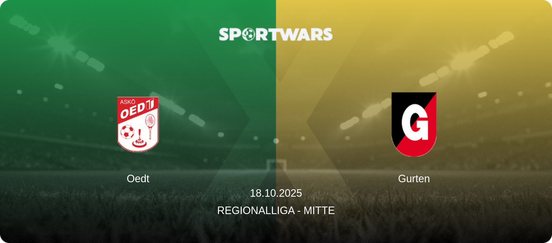 Oedt — Gurten, 18.10.2025 — Regionalliga - Mitte (match preview)