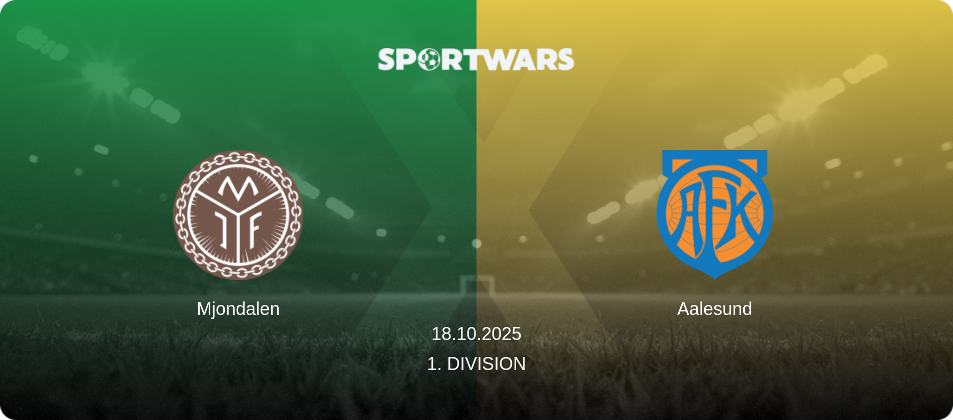 Mjondalen — Aalesund, 18.10.2025 — 1. Division (match preview)