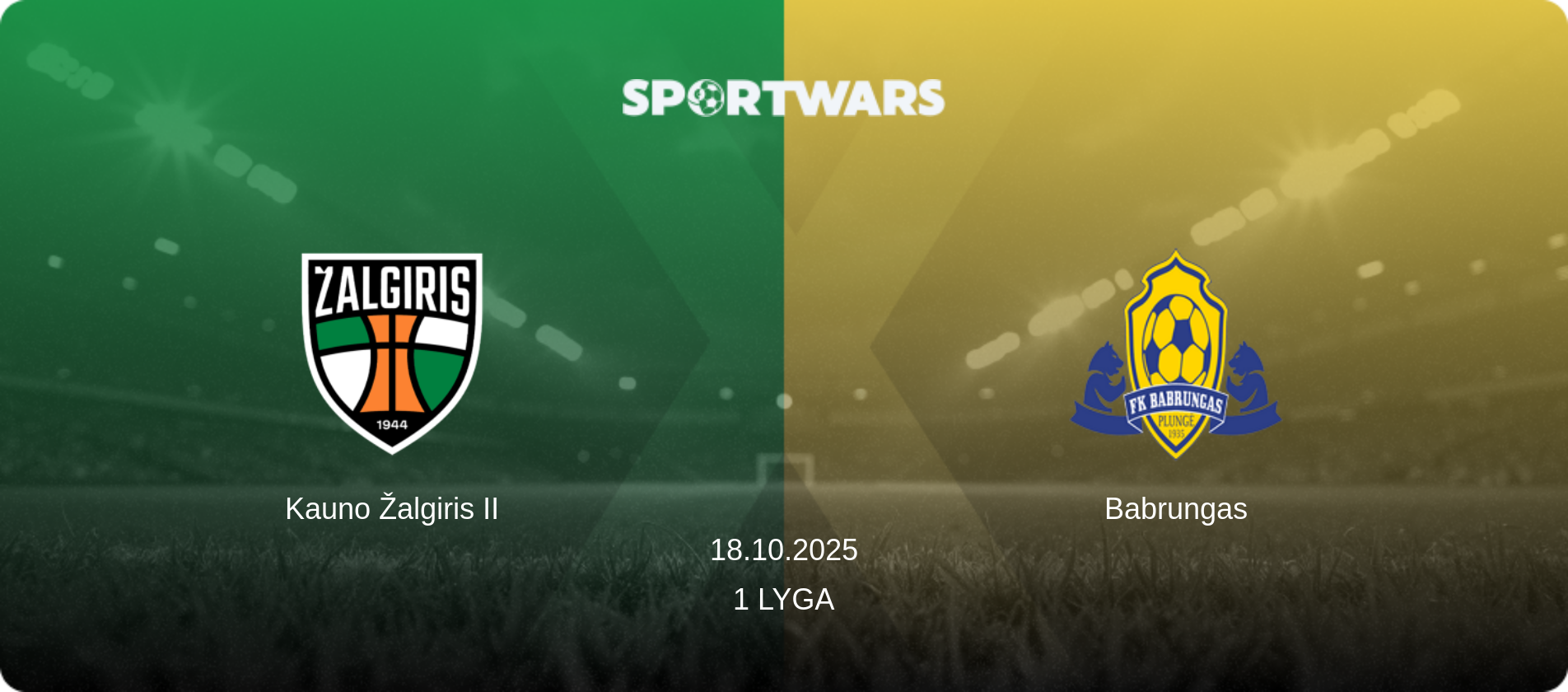 Kauno Žalgiris II — Babrungas, 18.10.2025 — 1 Lyga (match preview)