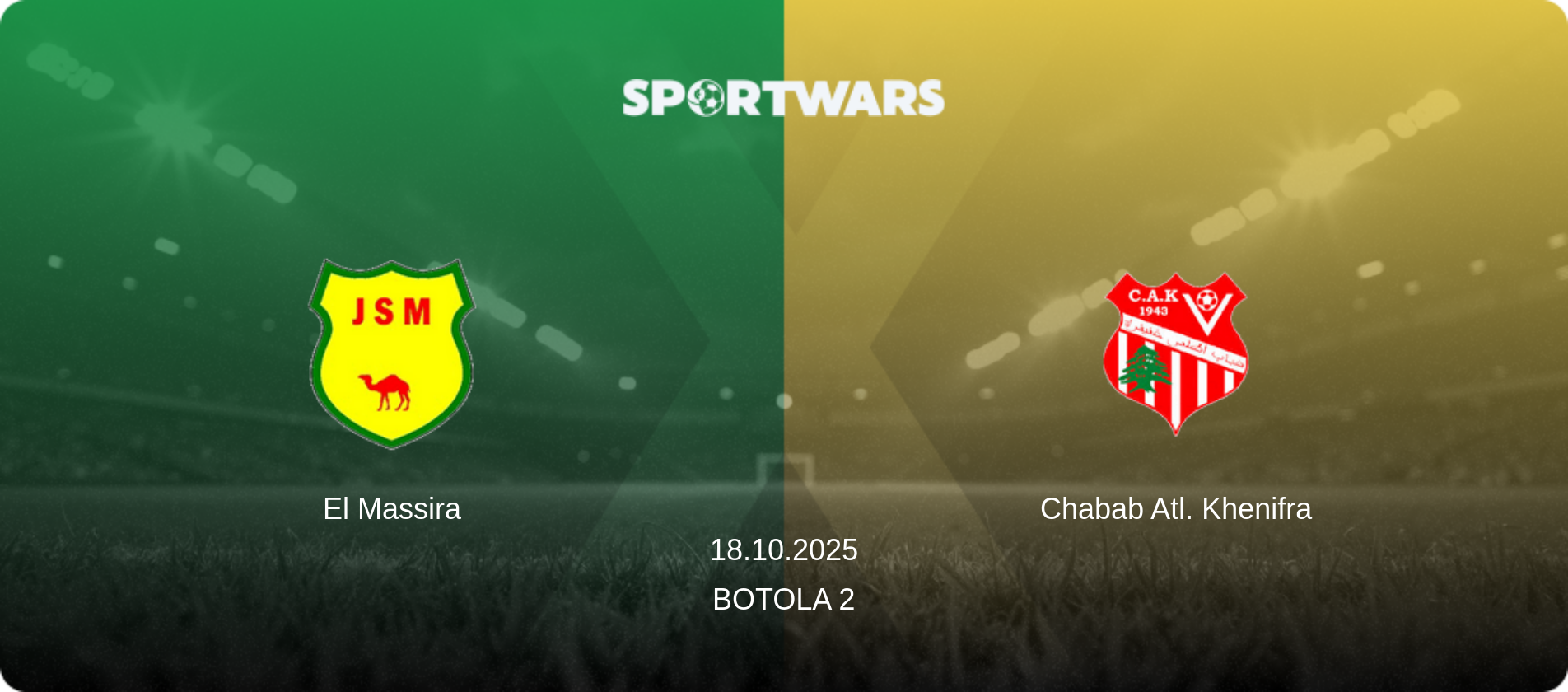 El Massira — Chabab Atl. Khenifra, 18.10.2025 — Botola 2 (match preview)