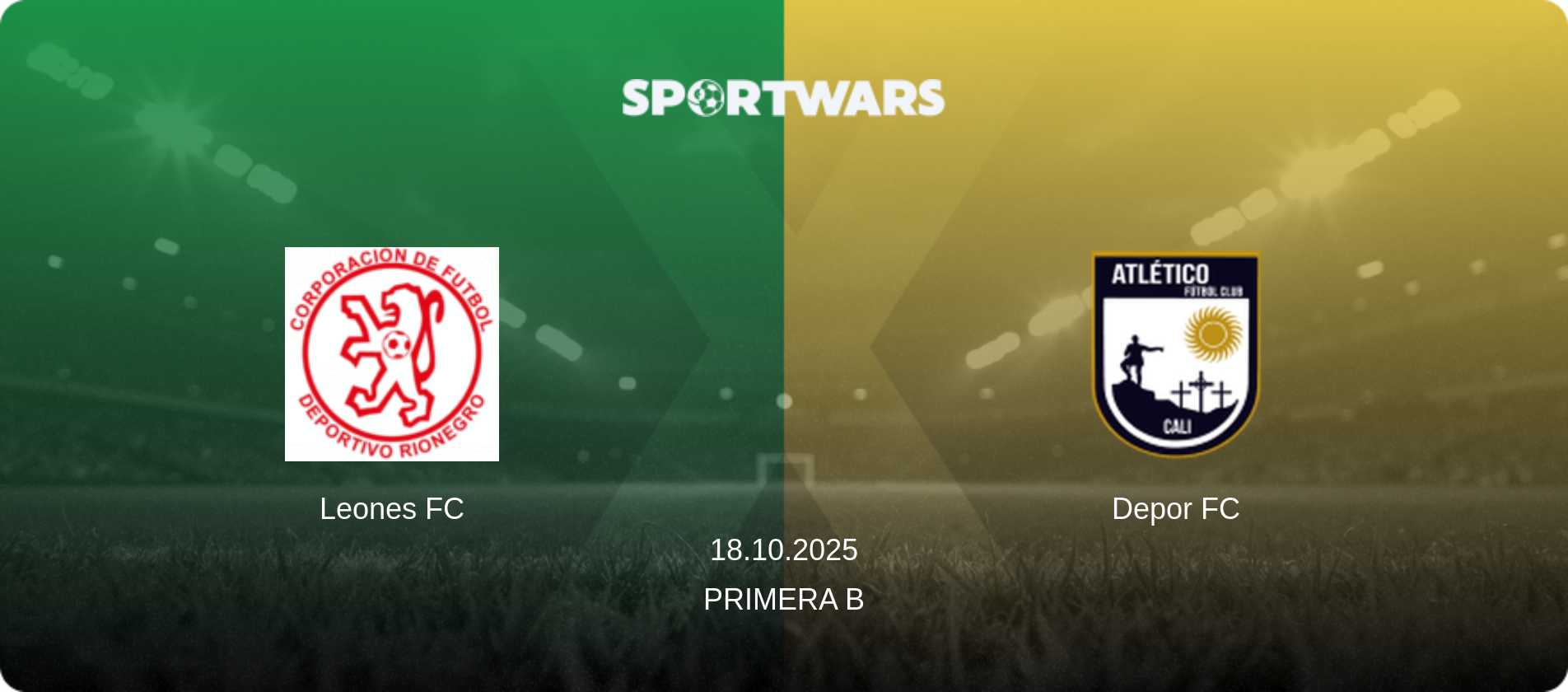 Leones FC — Depor FC, 18.10.2025 — Primera B (match preview)